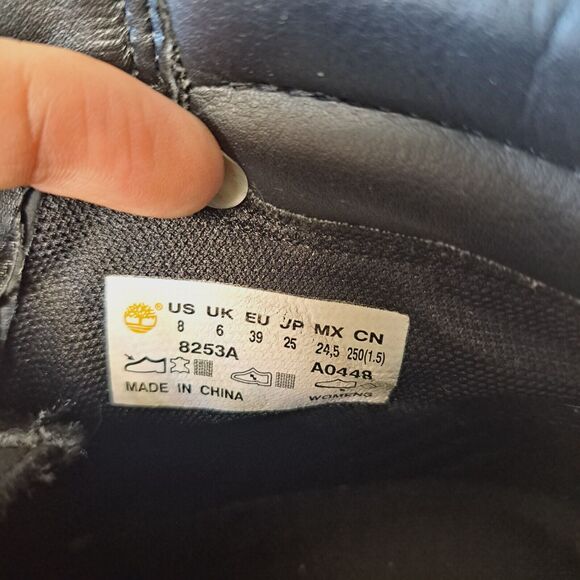 Timberland Earthkeepers Amston Wedge Boots Womens Size 8 Black Suede Leather - Picture 9 of 11